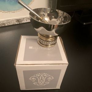 Beatriz Ball Stainless Salt Cellar with Spoon
